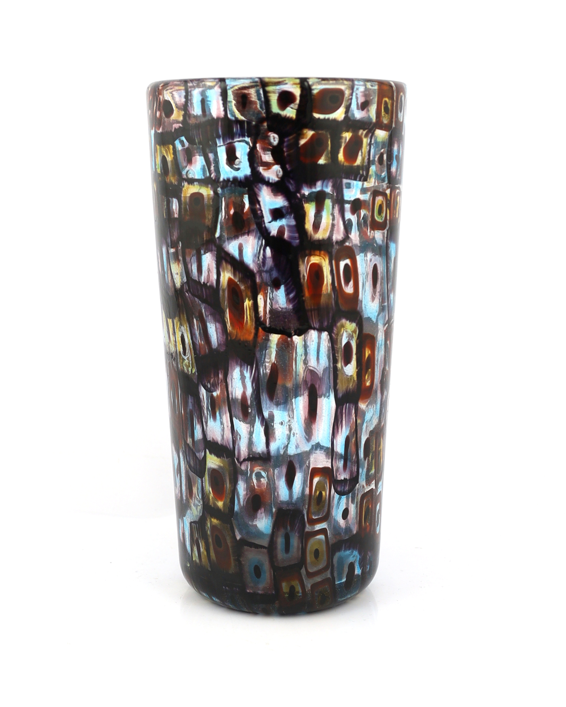 Vittorio Ferro (1932-2012), a tall Murano glass Murrine vase